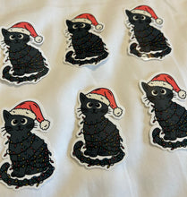 Load image into Gallery viewer, Cat Christmas Lights Sticker
