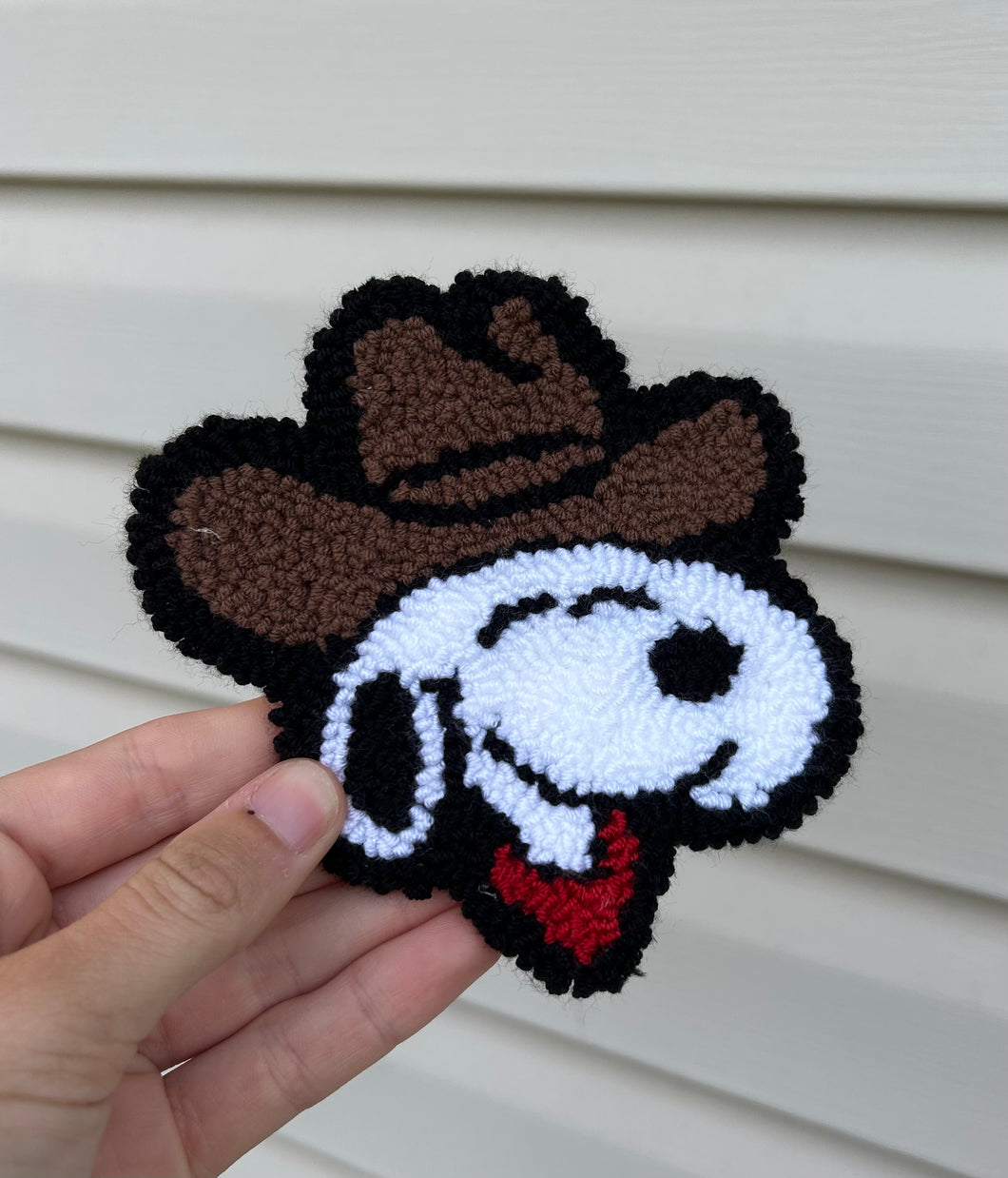 Cowboy Dog Mug Rug