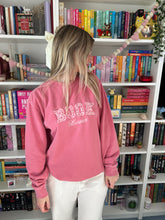 Load image into Gallery viewer, Pink Book Lover Appliqué Crewneck
