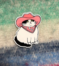 Load image into Gallery viewer, Cowboy Kitty Sticker
