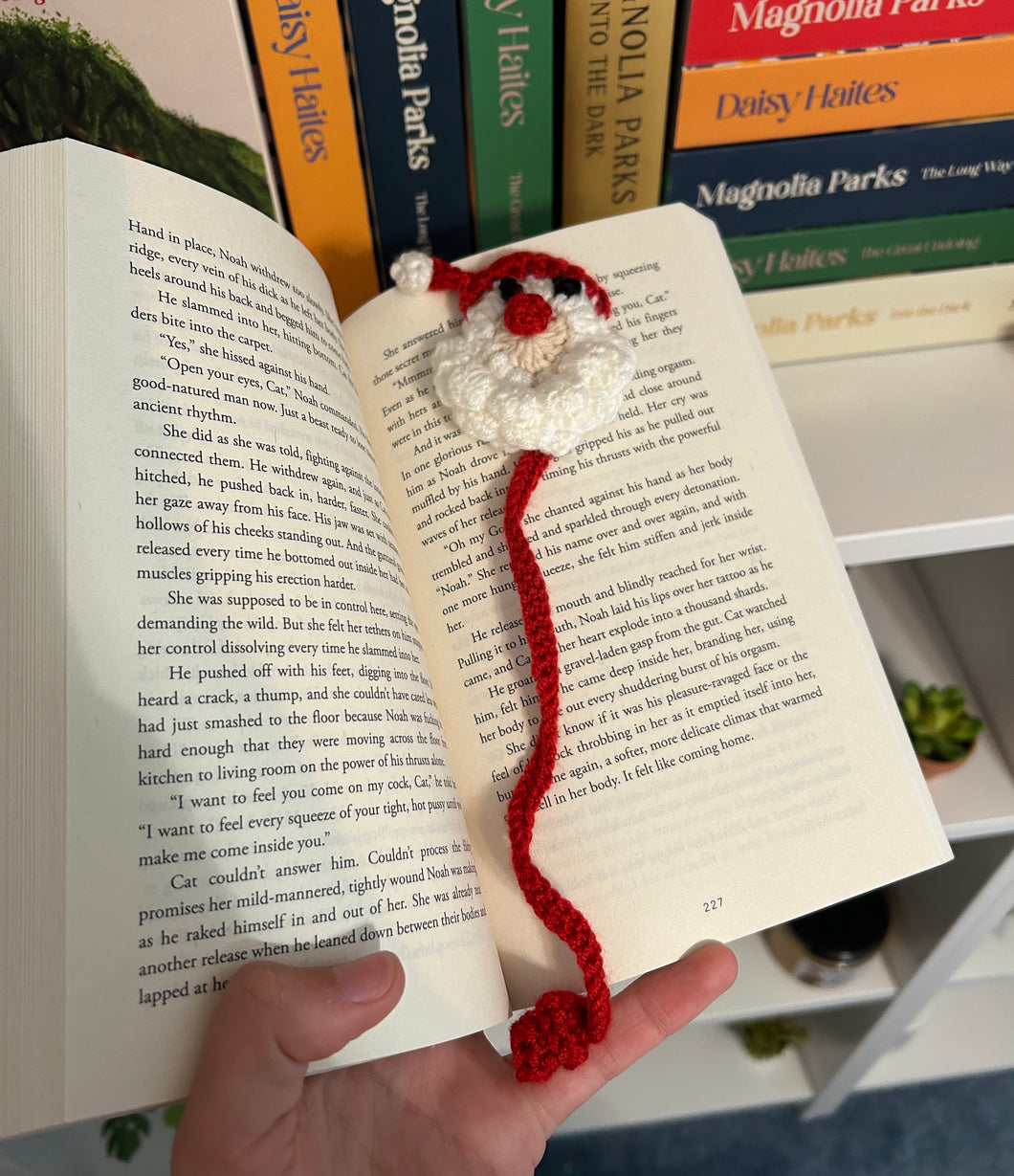 Santa Crochet Bookmark