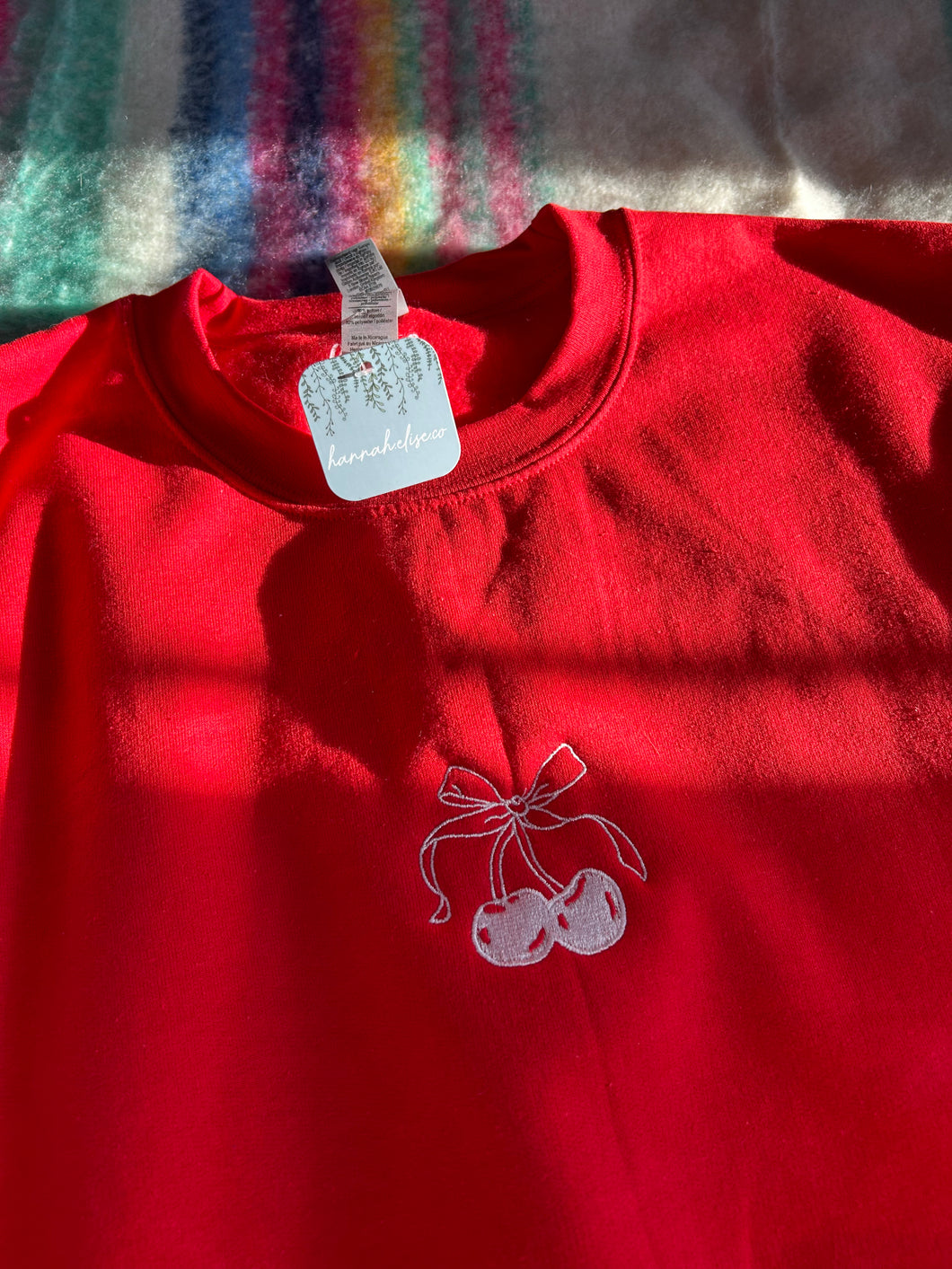 Cherry Bow Crewneck