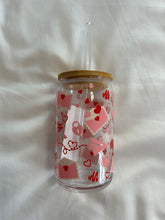 Load image into Gallery viewer, 16 oz Pink Glass Can Cups
