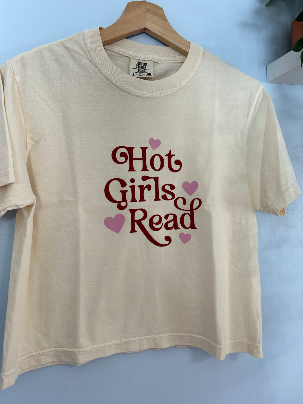 Hot Girls Read Hearts Boxy T-Shirt