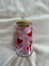 Load image into Gallery viewer, 16 oz Pink Glass Can Cups
