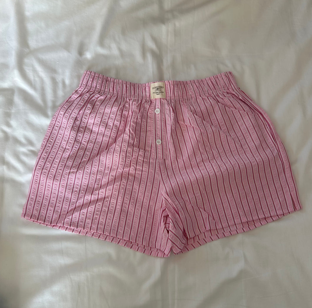 Pink Striped Boxer Shorts