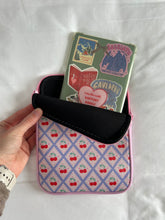 Load image into Gallery viewer, Cherry Grid Kindle Zipper Sleeve
