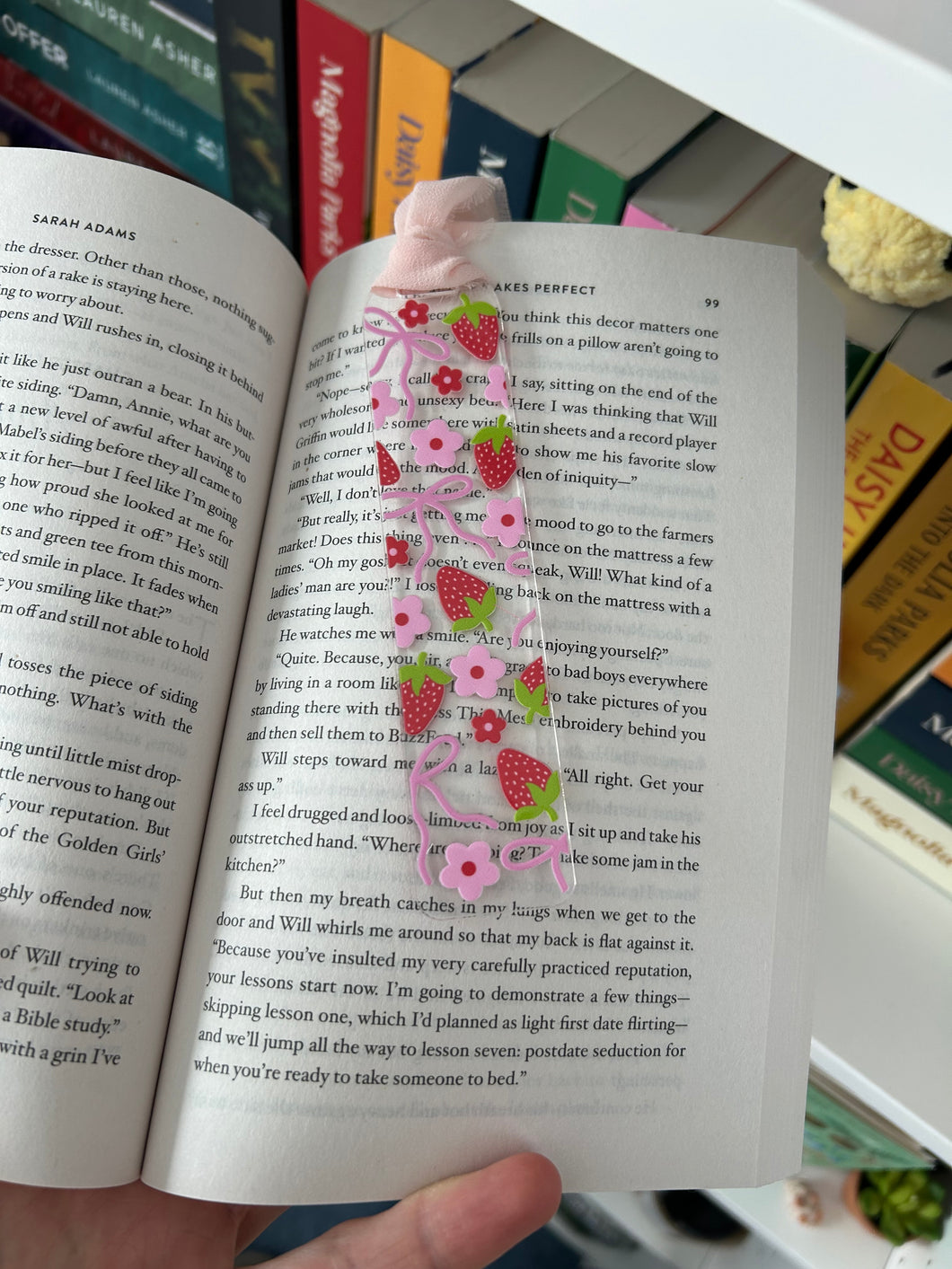 Bows & Strawberries Acrylic Bookmark