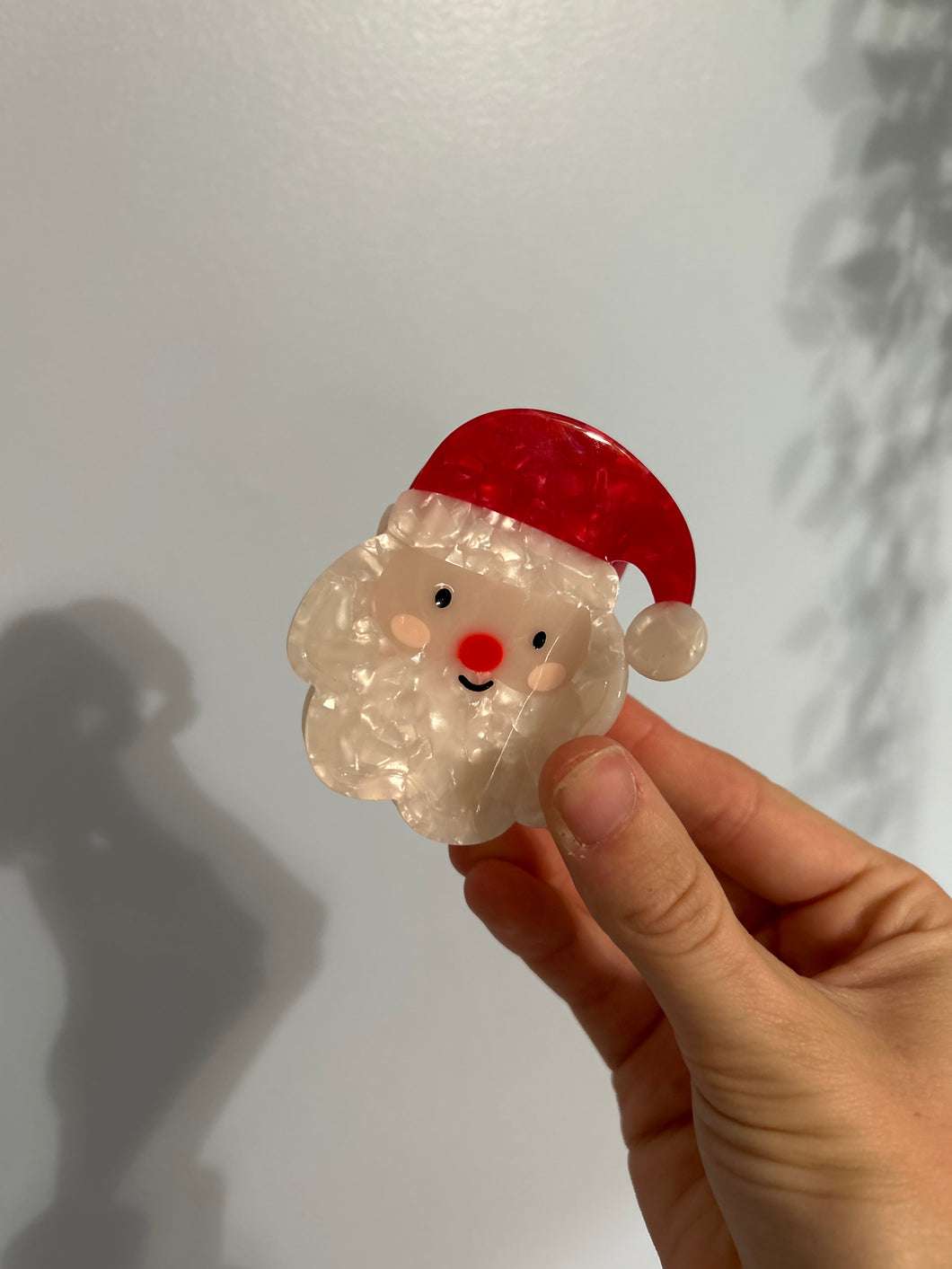 Santa Head Claw Clip