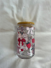 Load image into Gallery viewer, 16 oz Pink Glass Can Cups
