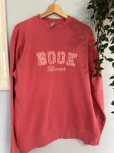 Load image into Gallery viewer, Pink Book Lover Appliqué Crewneck
