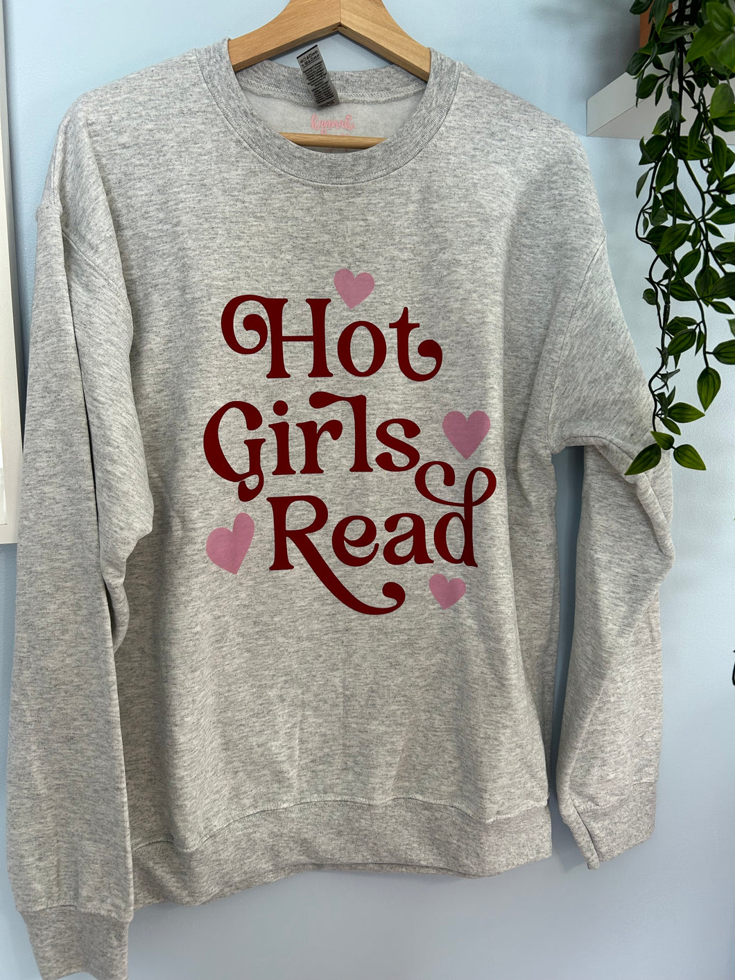 Hot Girls Read Hearts Crewneck