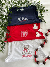 Load image into Gallery viewer, Ohio State Teddy Bear Tank Top or Baby Tee
