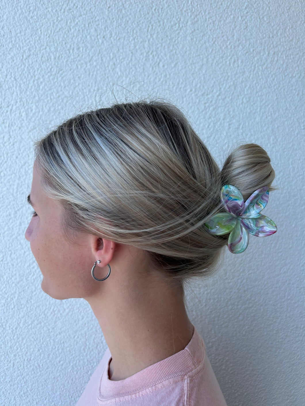 Swirl Flower Claw Clip