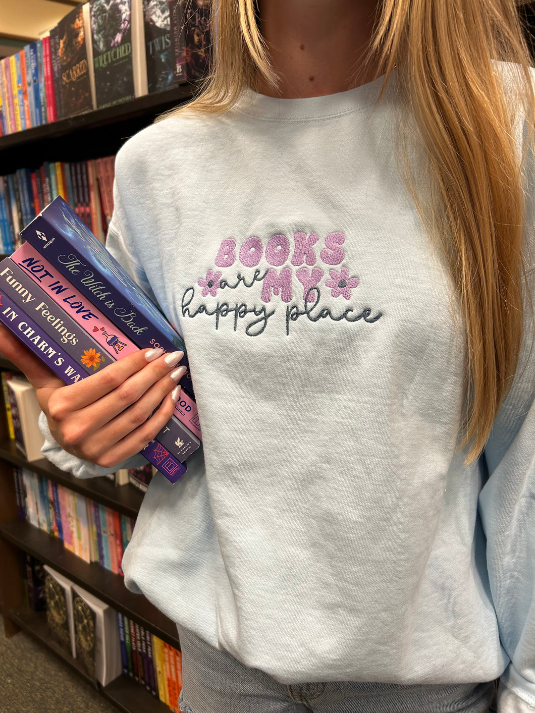 Books are my Happy Place Luxe Crewneck