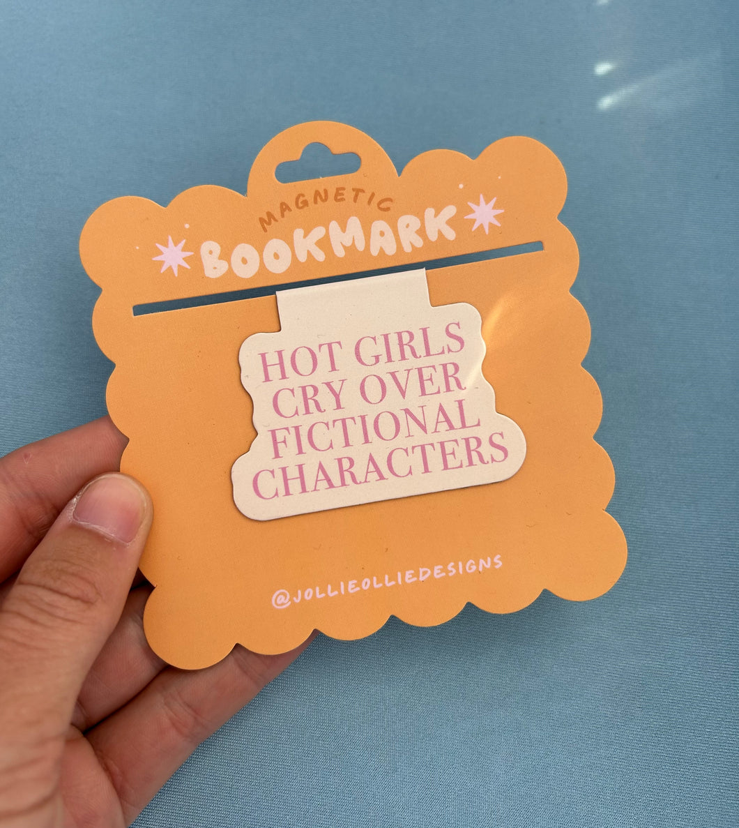 Hot Girls Cry Over Fictional Characters Magnetic Bookmark