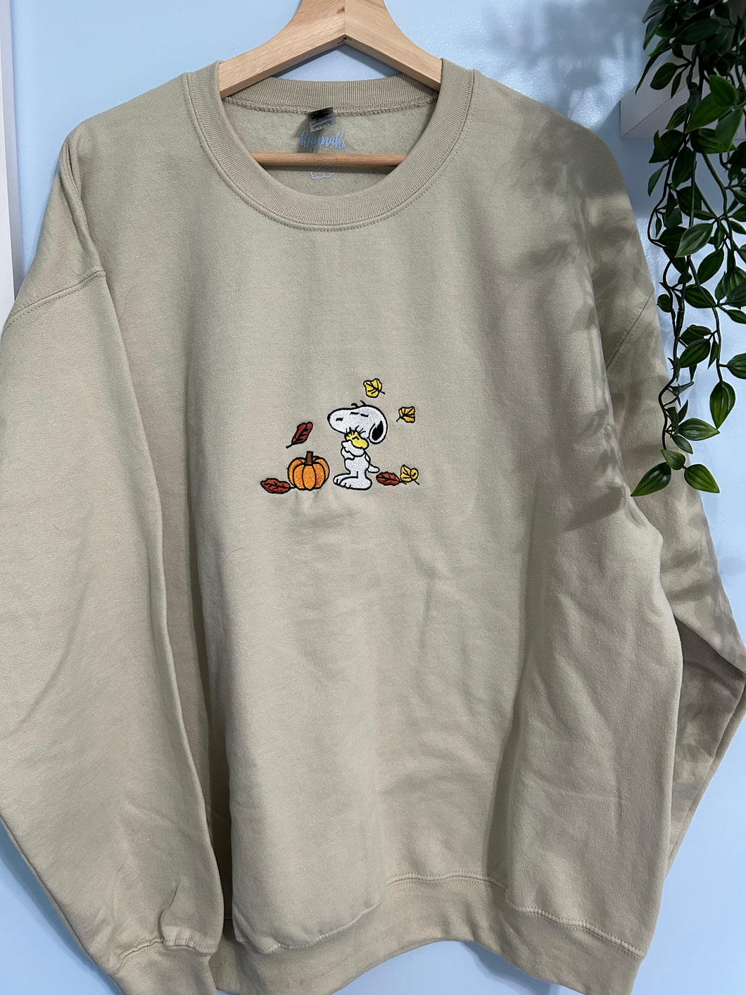 Dog Fall Leaves Crewneck