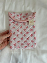 Load image into Gallery viewer, Pink Coquette Bows Quilted Kindle Sleeve
