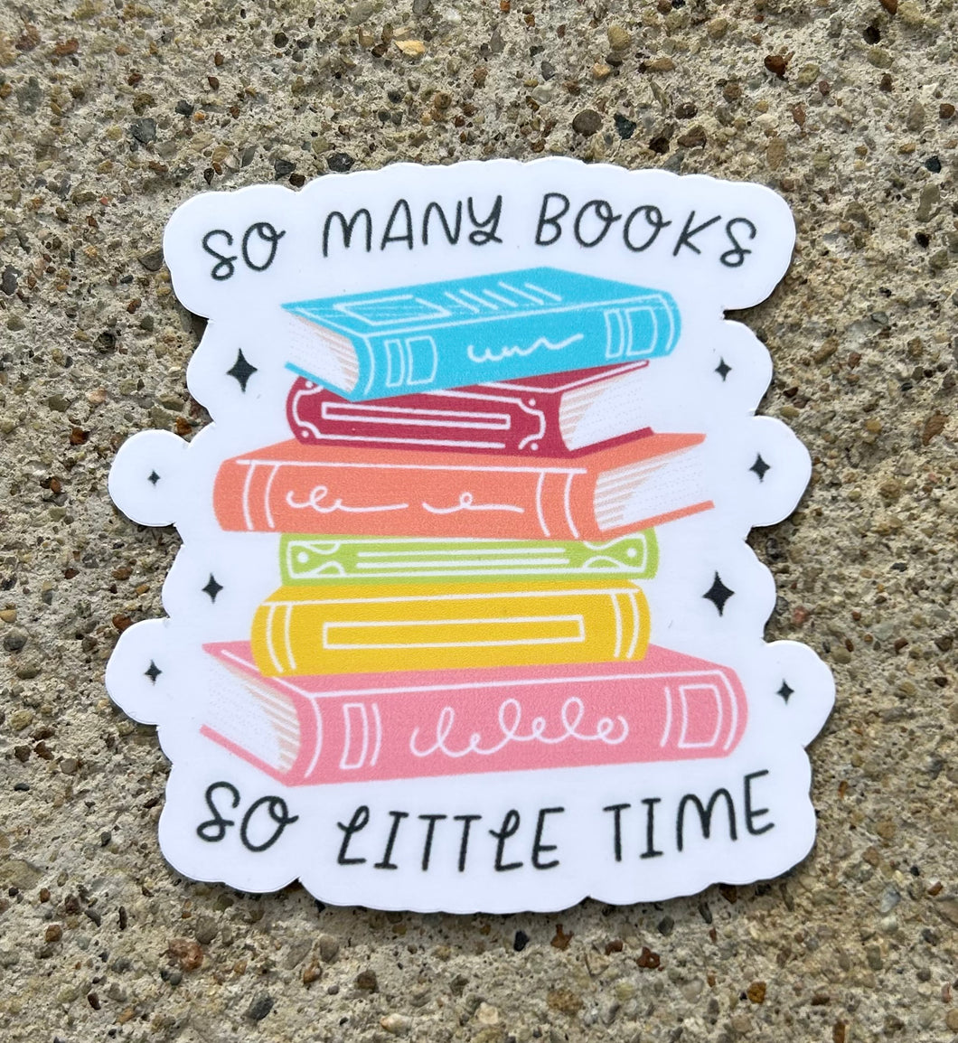 So Many Books Sticker