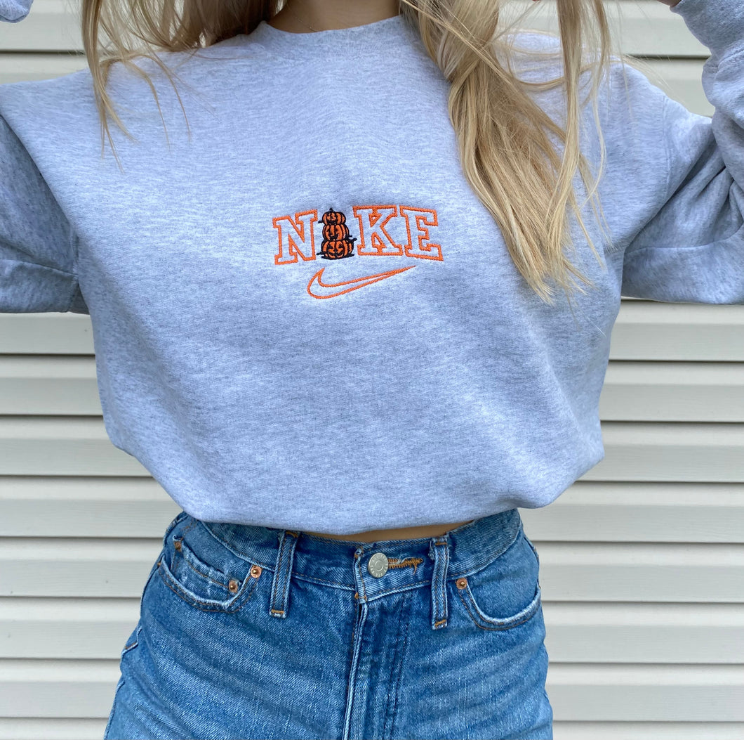 Pumpkin Stack Spellout Crewneck