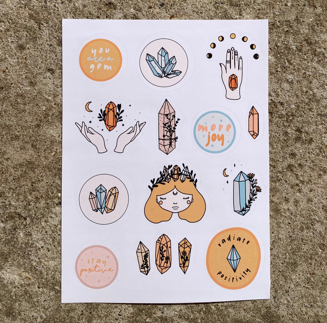 Crystals Sticker Sheet