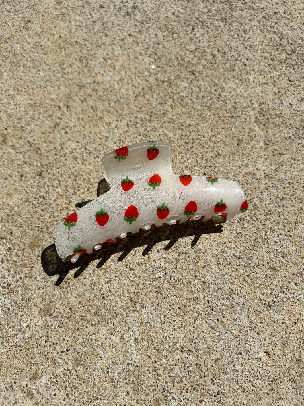 Strawberry Print Claw Clip