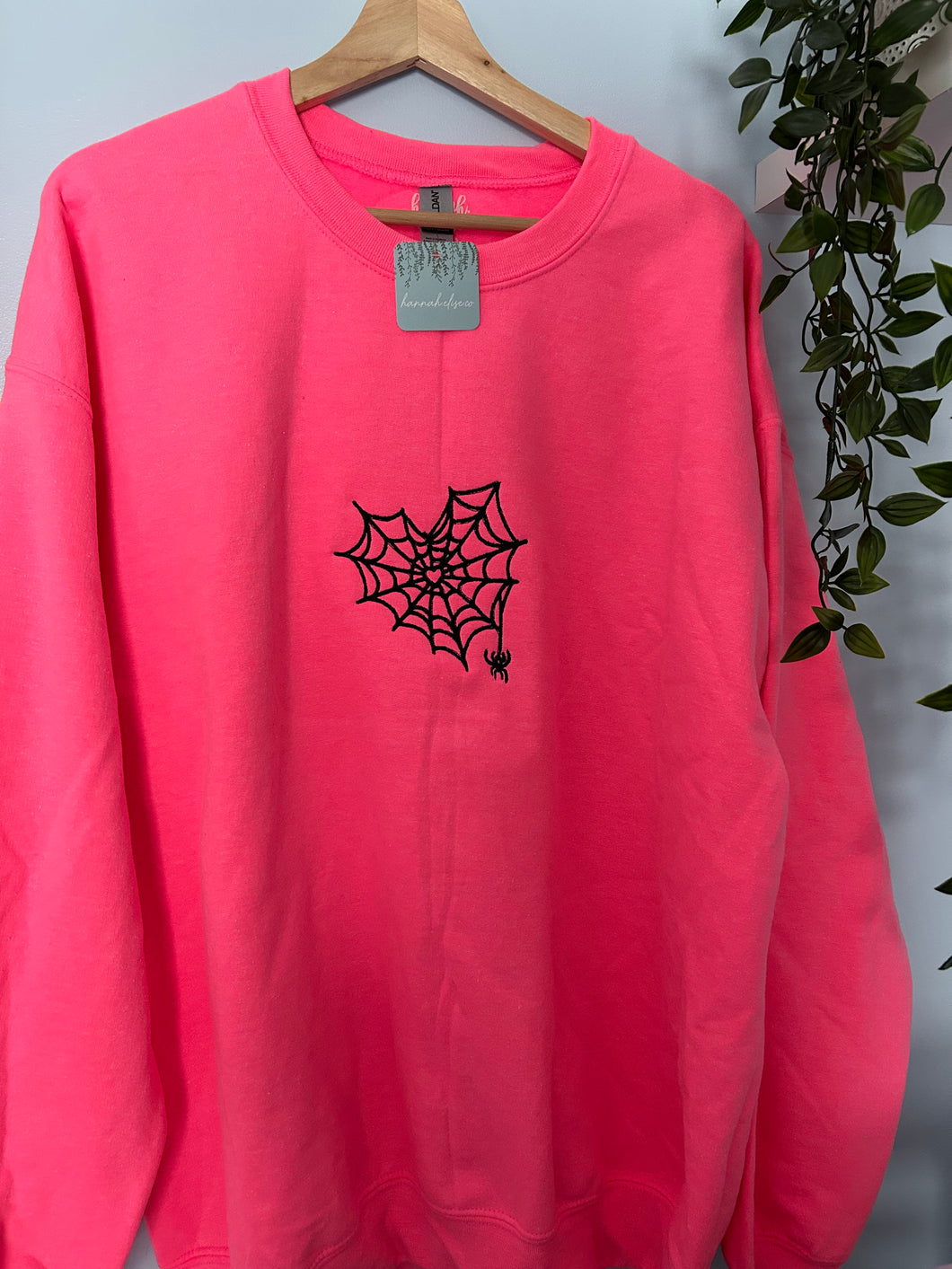 Spider Web Heart Crewneck