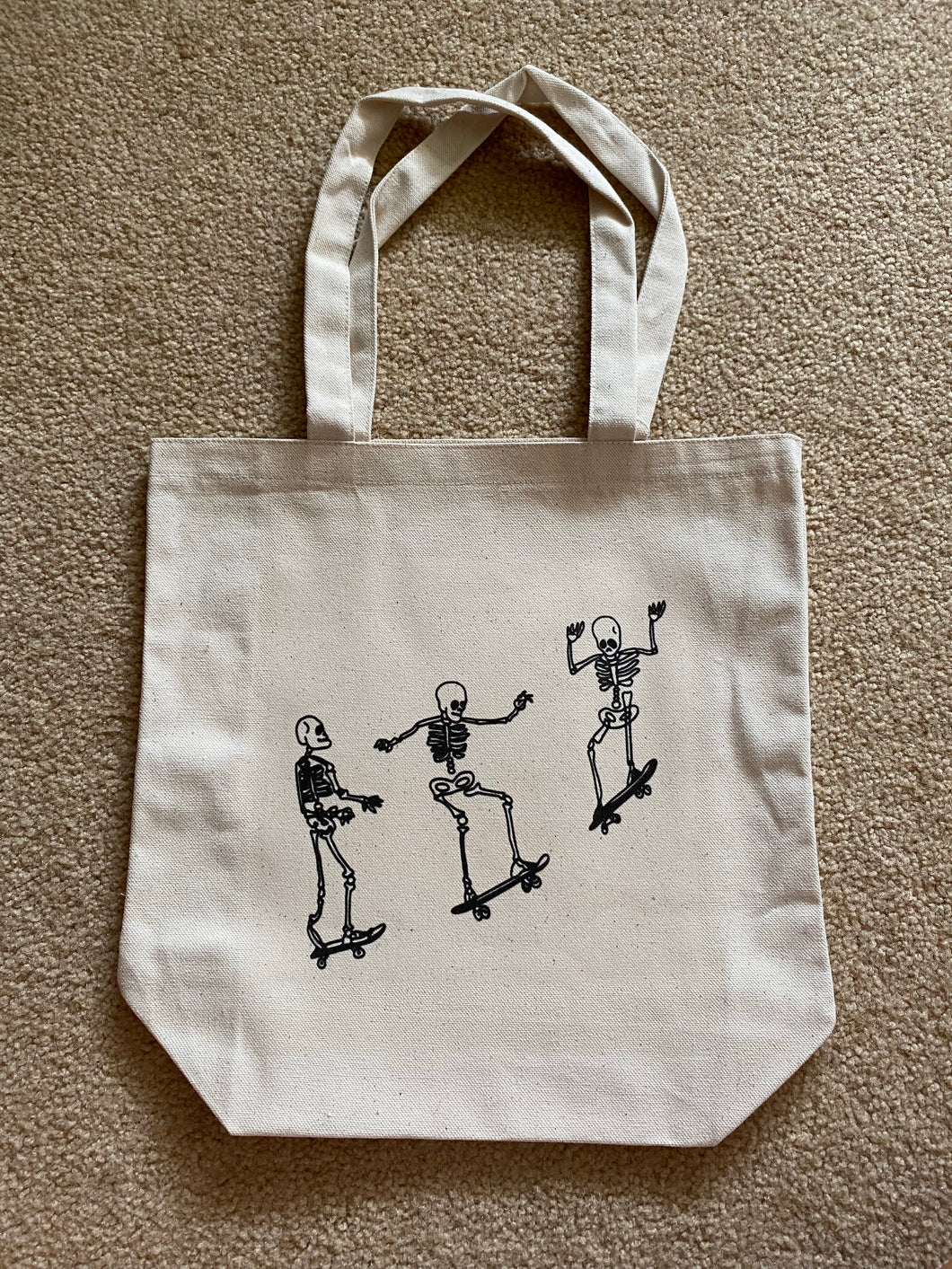 Skateboarding Skeletons Tote Bag