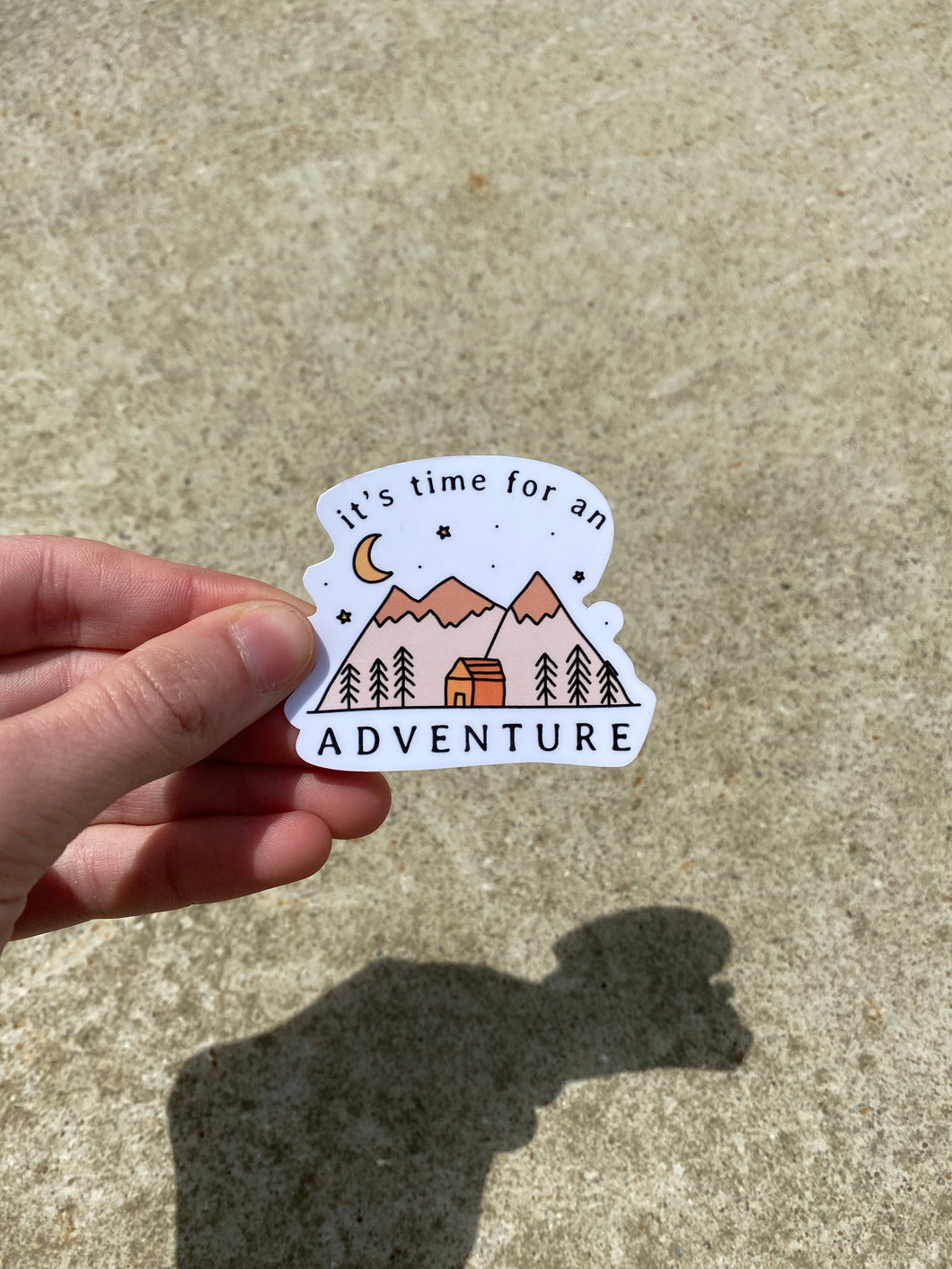 “It’s Time for an Adventure” Mountain Sticker