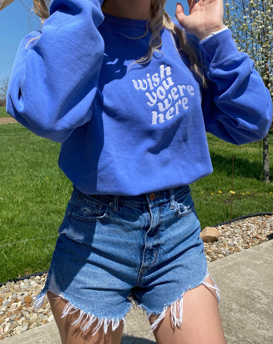 Wish You Were Here Luxe Crewneck